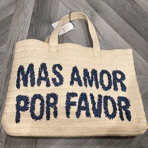 Mas Amore Por Favor; Beach Bag by Beyond the Beach